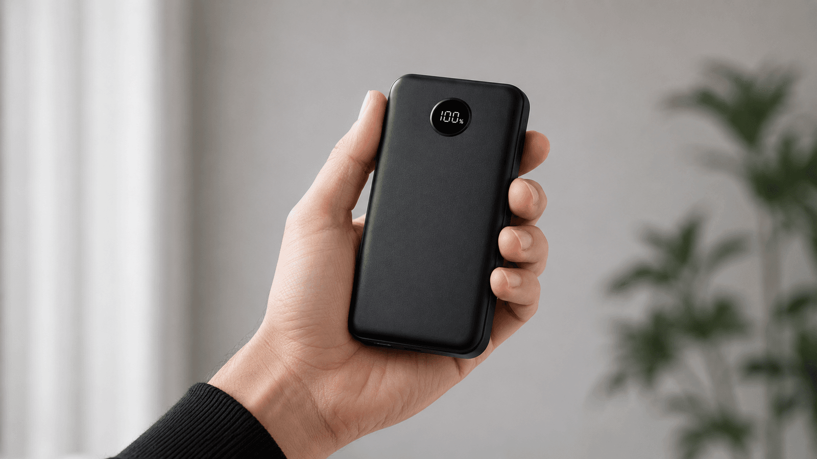 baesus charging bank in hand