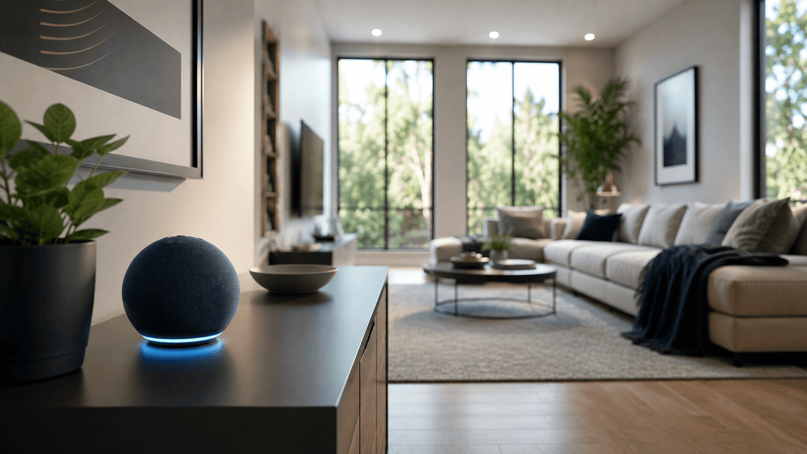 echo dot speaker drawing room image