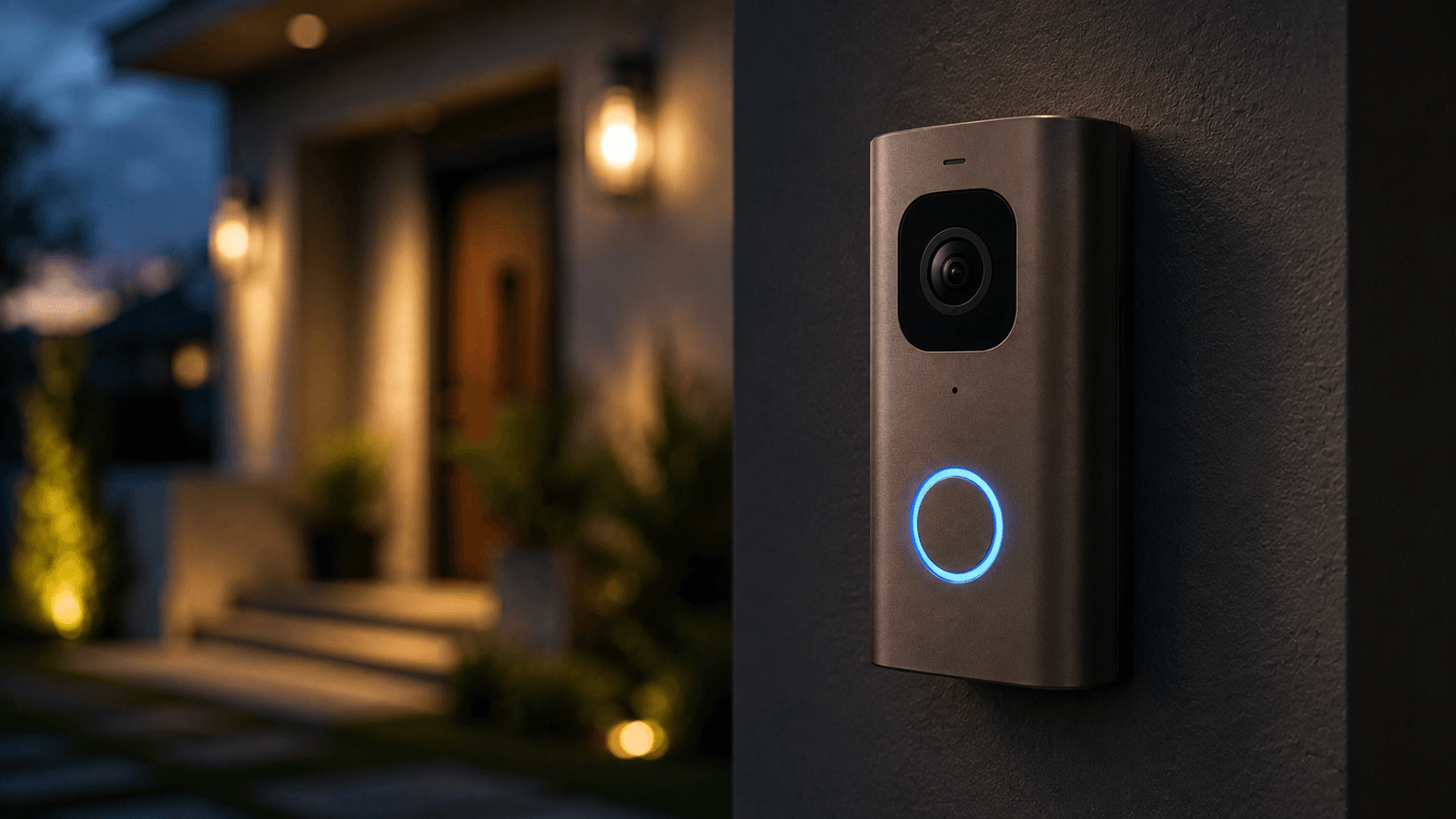 ring door bell night view