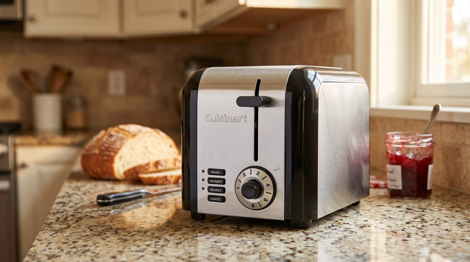 Cuisinart Compact 2-slice toaster review: stainless steel 2-slice toaster with bagel and defrost buttons and bread